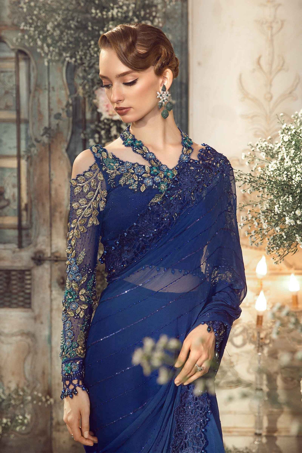 Cobalt Blue Saree